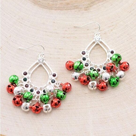 Christmas Bell Charm Earrings - Picture 1 of 1